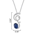 thumbnail image 3 of Sterling Silver with Blue Sapphire and White Topaz Swirl Pendant, 3 of 3