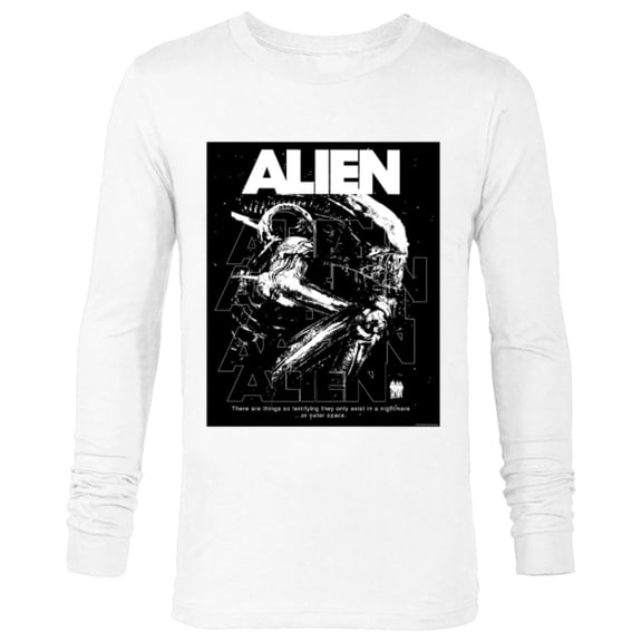 Alien 45th Anniversary Xenomorph 1979 Nightmare Movie Poster - Long Sleeve T-Shirt for Men - Customized-White