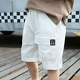 thumbnail image 4 of Gubotare Baby Boys Cargo Shorts Baby Boys'Athletic and Everyday Shorts Elastic Waist Shorts (White,Size 5-6 Years), 4 of 7