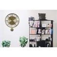 thumbnail image 2 of Three Star ZP920 21 x 16 in. Gold Wall Clock With Mirror & Pendulum, 2 of 3