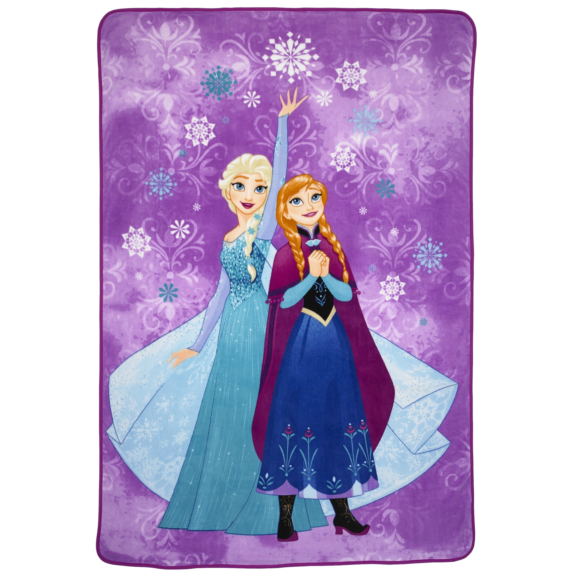 Disney Frozen Anna Elsa Fleece Throw Blanket Purple 40 X 50 New Gift Decor 