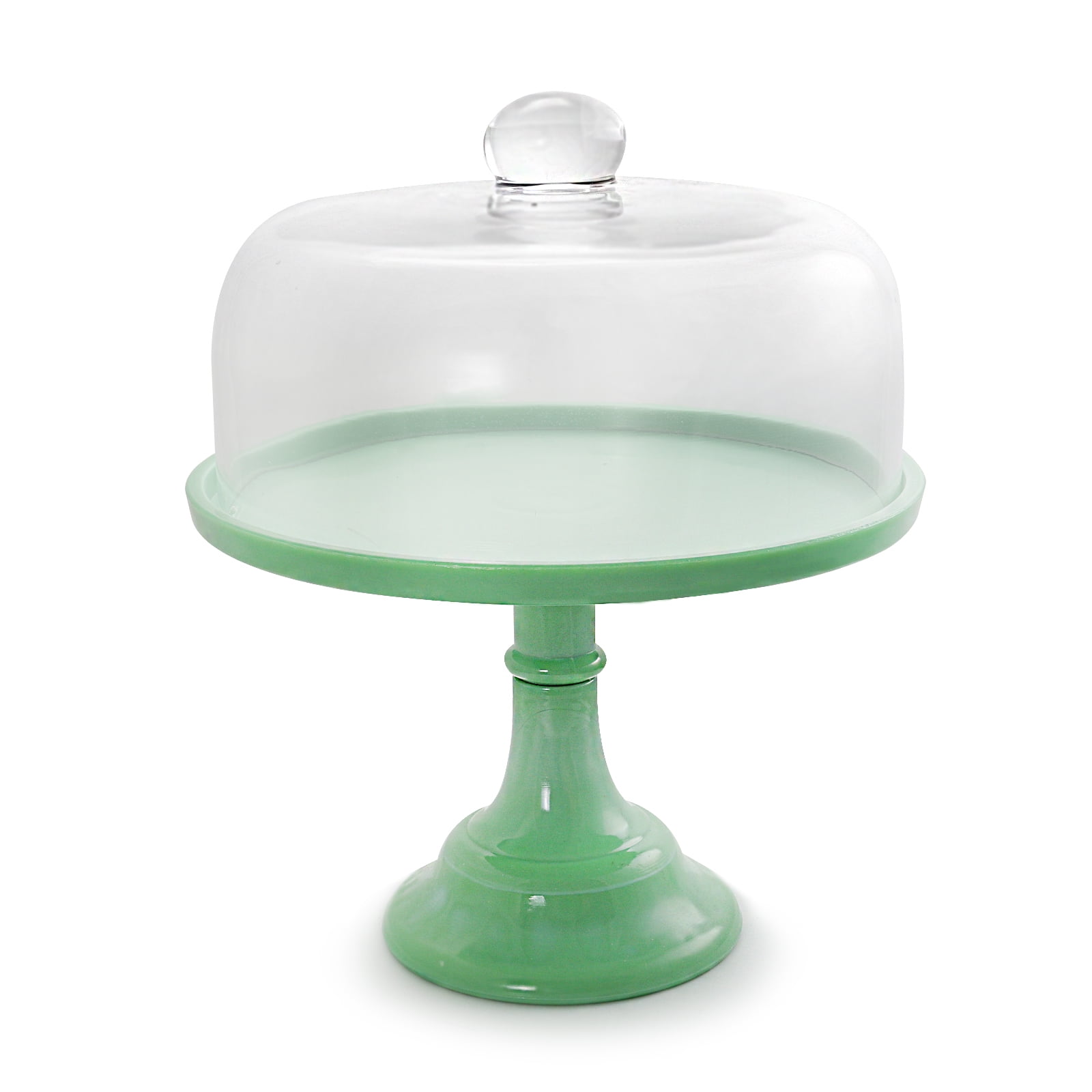 TIMELESS BEAUTY 10 CAKE STAND DOME JADITE GREEN THE PIONEER WOMAN 