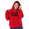 thumbnail image 4 of Book Club Nerd Nerdy Geeky Hipster Hoodie Sweatshirt Women Brisco Brands X, 4 of 6