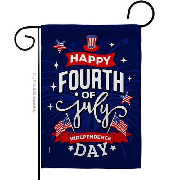 USA Decoration G170048-BO 13 x 18.5 in. Fourth of July American Vertical Garden Flag with Double-Sided House Decoration Banner Yard Gift