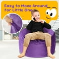 thumbnail image 5 of Hobestluk Bean Bag Chairs 2.5FT Bean Bag Chair with Memory Foam Filled & Machine Washable Cover Bean Bag Chairs for Playroom, Living Room, Bedroom(Purple), 5 of 9