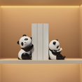 thumbnail image 1 of Panda Bookends adornos de estatuas de resina de animales figuras para encimeras para gabinetes estantes de entrada de cumpleaños regalo de cumpleaños, 1 of 8