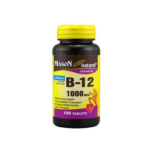 B 12 1000MCG "DISSOLVES UNDER TONGUE" TABLETS