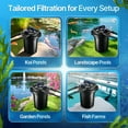 thumbnail image 2 of Pond Pump Filter Bio Water Pressure Filter with Ultraviolet Feature UV Light Sterilizer Bulb Canister System Koi Fish Aquarium Tank Garden Water Clarifier 1400 - 2600 Gallons (10000L), 2 of 10