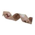 thumbnail image 4 of yotijay Christmas Ribbon Christmas Tree Decor 2 inch Wide Linen Ribbon for Gift Wrapping Brown, 4 of 9
