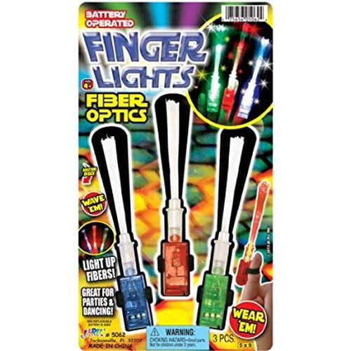 Finger Lights - Fibre Optique, Pack de 3