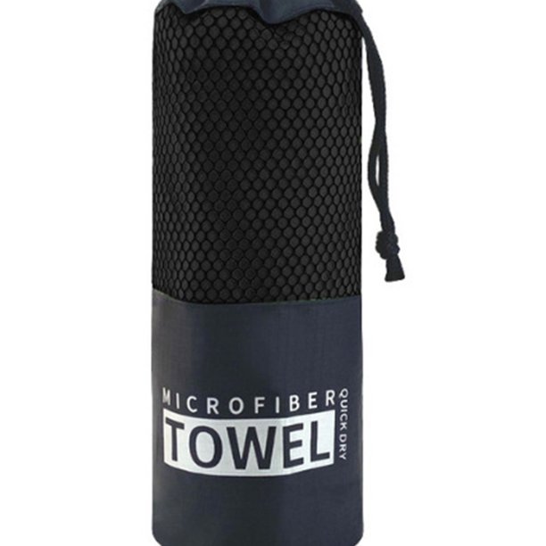 Toalla Playa Bolsillo Suave Tamaño Grande para Deporte Senderismo Camping Negro Wdftyju Libre de BPA