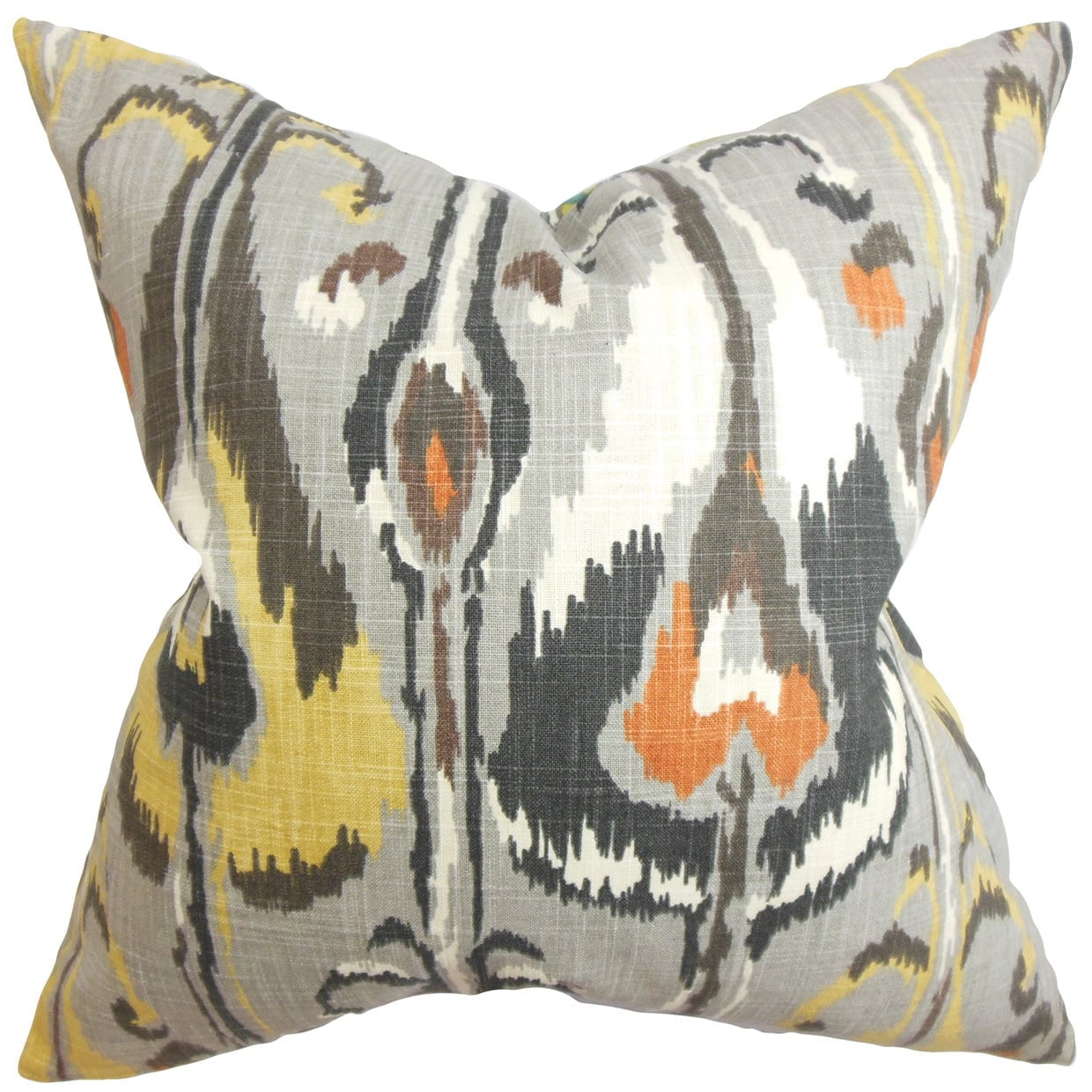 The Pillow Collection Sakon Ikat Bedding Sham Red Brown European//26 x 26