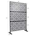 thumbnail image 3 of Tcbosik 48"W x 76"H Metal Privacy Screen, Indoor & Outdoor Freestanding Decorative Privacy Fence Panel for Deck, Porch, Patio, Balcony, Poolside, Black, 3 of 8