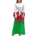 thumbnail image 2 of Bandera de Gales Vestido largo de dama de honor Vestido de playa para mujer Trajes sensuales y sexys para mujer, 2 of 5