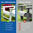 thumbnail image 5 of Garpans Folding Adirondack Chair with Ottoman HDPE All Weather Outdoor Foldable Adirondack Patio Chair with Footrest for Outside Pool Garden Deck Front Porch Fire Pit, 5 of 8