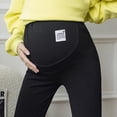 thumbnail image 4 of ShomPort Maternity Plus Size Leggings Over the Belly High Elastic Waist Lightweight Tight Trousers Workout Basic Yoga Pants, 4 of 8