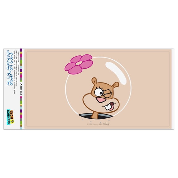 SpongeBob Sandy Wink Face Automotive Car Window Locker Bumper Sticker