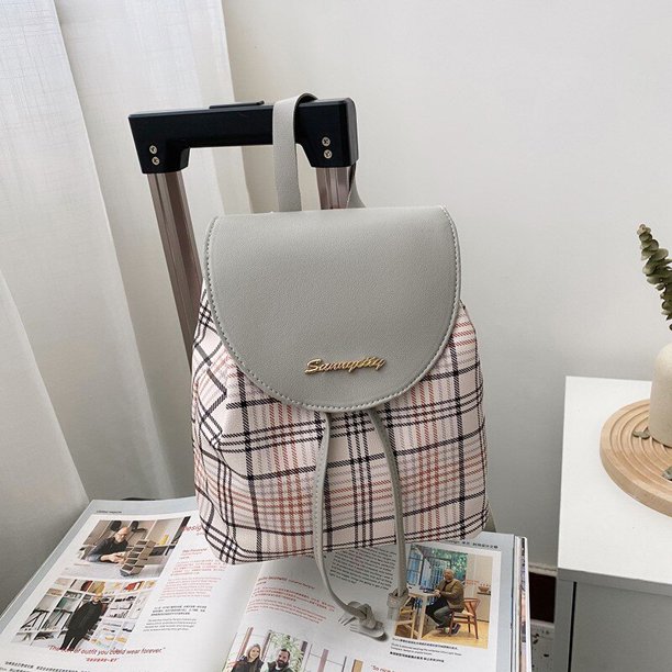 Mochila pequeña de cuero PU para mujer, bolso de mano con estampado Retro, monedero para teléfono, Bolsa Escolar multifunción, mochila de viaje al aire libre Fivean unisex