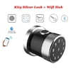thumbnail image 2 of Door Lock, Rent Hotel Lock Bridge Biometric Fingerprint Lock Remote Lock Unlock Key Knob Lock Smart Lock Door ,Easy to Install, 2 of 7