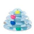 thumbnail image 1 of Juguetes interactivos for gatos de interior, rodillo divertido, torre for gatos de 4 niveles con bonitas pegatinas, plataforma giratoria, juguete rompecabezas con bola for gatitos, 1 of 6