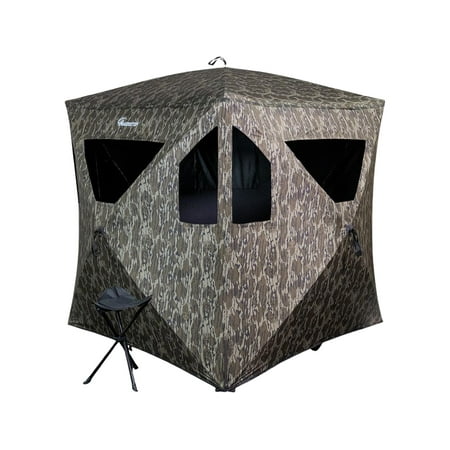 Ameristep Brickhouse Hunting Blind Combo Mossy Oak Bottomland