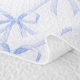 thumbnail image 5 of Manfei Blue Girly Bow Quilt Full,Kawaii Bowtie Full Bedspread Sets,3-Piece,1 Coverlet and 2 Pillowcases, 5 of 7