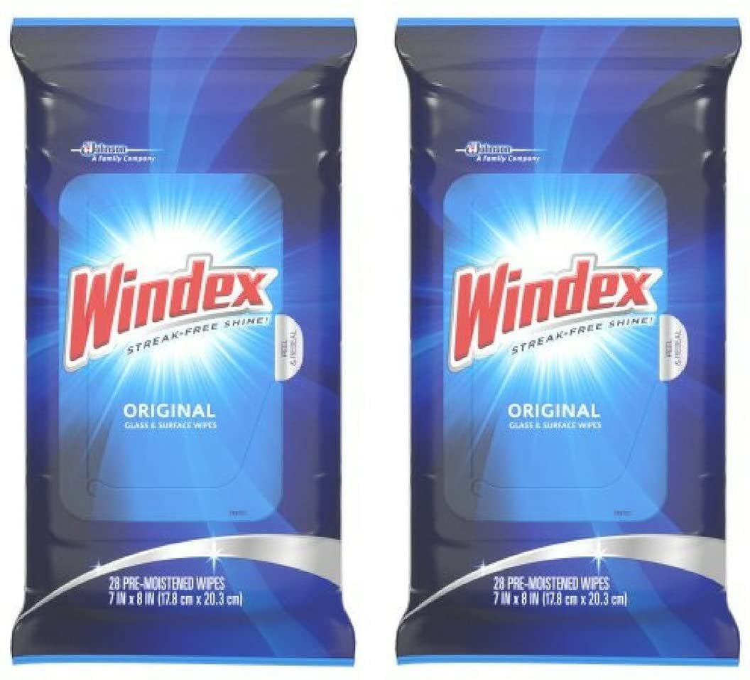Windex Original Glass & Surface Wipes 28-Count, 12-Pack 