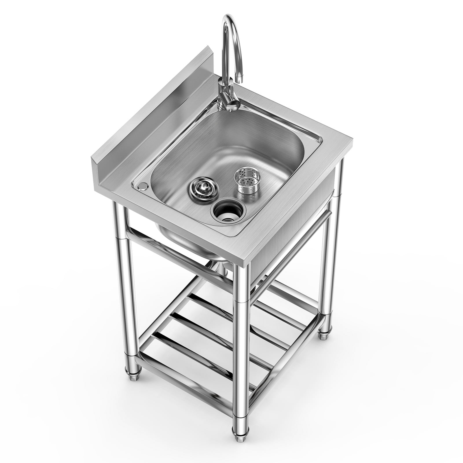 KINGBO Stainless Steel Commercial Sink Set With Faucet And India