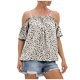 thumbnail image 1 of Top casual de lunares con volantes y hombros descubiertos de verano a la moda sexy para mujer Pompotops lopia992489, 1 of 9