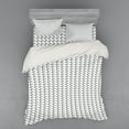 thumbnail image 2 of Ambesonne Black and White Bedding Set 3 Pcs, Slanted Ovals, Twin, Black and White, 2 of 3