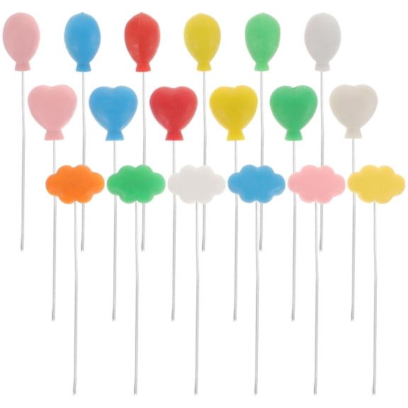IBASETOY 24pcs Mini Balloons Cake Decorations Assorted Color for Candy Table and Adults