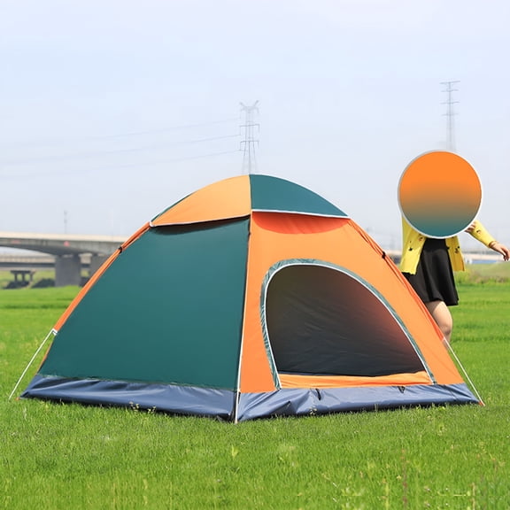 LAMIRO Camping Tent 2 Person Automatic Quadrangle Tent With Easy Setup 1 Door And 1 Skylight Waterproof Windproof Tent with Rainfly Easy Set up-Portable Dome Tents for Camping