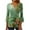 Army Green, variant on Feancey Today's Sales Floral Henley Shirts for Women Dressy Casual 3/4 Sleeve Button V-neck Blouse Pleated Loose Tunic Tops Boho Printed Summer Tshirts Army Green XXL