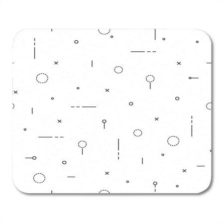 Internet Phone Mouse - LADDKE Pattern Minimalistic in Thin Minimalist Plus Internet Flat Line Mousepad Mouse Pad Mouse Mat 9x10 inch