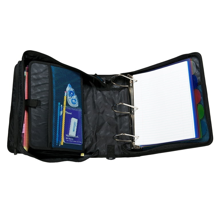 Case•It King Sized Zip Tab 4-Inch D-Ring Zipper Binder with