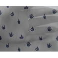 thumbnail image 4 of oneOone Georgette Viscose Fabric Finger Sign Symbol Print Fabric by The Yard 42 Inch Wide, 4 of 4