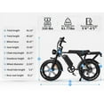 thumbnail image 5 of Hipatoo Electric Bike for Adults, Ebike Moped Style with 1000W Peak Motor 48V 15Ah Battery Up to 31MPH, 20'' Fat Tire E Bike, Dual Disc Brakes Mountain Bike for Commuting & Off-Road, E-bike UL2849, 5 of 10