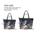 thumbnail image 2 of Women's Tote Handbag Cloth Handbag Large Tote Bag Shopping Bag Watercolor Vintage Blue Bird, 2 of 8