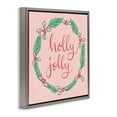 thumbnail image 3 of Stupell Industries Minimal Holly Jolly Wreath Quotes and Sayings Painting Gray Floater Framed Canvas Art Print Wall Art, 18 x 18, 3 of 9