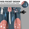 thumbnail image 3 of Mushroom (6) Kitchen Curtains - Vintage Tier Curtains for Bathroom Living RV Rod Pocket Window Drapes 36 Inch 2 Panels Set 28"x36" Window Treatment Tiers, 3 of 4