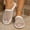 White, variant on Women's Summer Slippers Beach Sequined Mesh Embroidery Casual Closed Toe Flat Slippers for Women Black 8