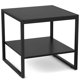 thumbnail image 1 of Mesa auxiliar Homieasy cuadrada de 50 cm con estantes de almacenamiento de 2 niveles, color negro, 1 of 8