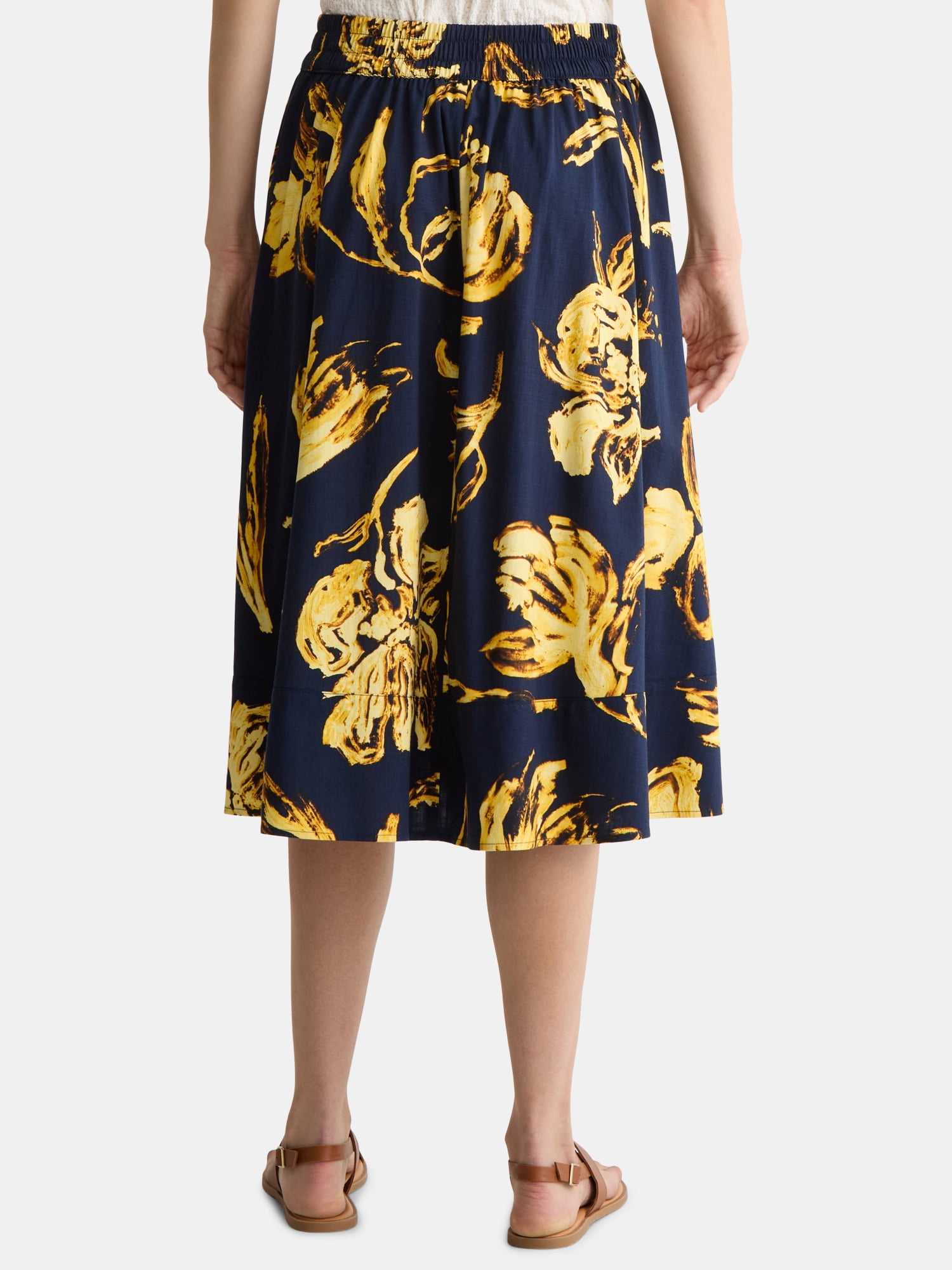 Time and Tru Women's Tiered Pull-On Skirt, Sizes XS-4X