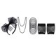 thumbnail image 2 of Yuarrent 1 Juego de disfraces individuales de los años 80, luminosa, accesorios de Cosplay, ropa de propósito especial, accesorios de fiesta Kits de decoración para fiestas estilo 1 negro Yuarrent HA060875-04, 2 of 6