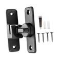 thumbnail image 3 of Cerradura para puerta corrediza de granero, pestillo para puerta de habitación con tornillos, puerta de armario profesional Negro, 3 of 9