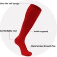 thumbnail image 4 of 2 Pairs Unisex Soccer Socks, Knee High Solid Baseball Football Sports Team Socks, 4 of 6