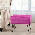 thumbnail image 3 of Home Soft Things Textured Velvet Ottoman Softpink, 3 of 5