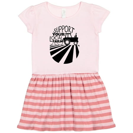 

Inktastic Support Your Local Farm- Tractor Gift Toddler Girl Dress