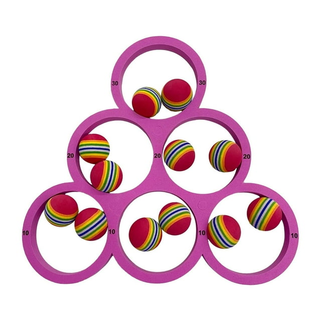 Juego de lanzamiento de piscina, juego de piscina para niños y adultos, juguetes flotantes de espuma EVA para Rosa roja