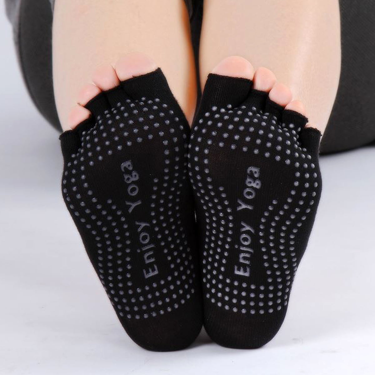 Women's Non-Slip Fitness Socks 500 - Grey DOMYOS